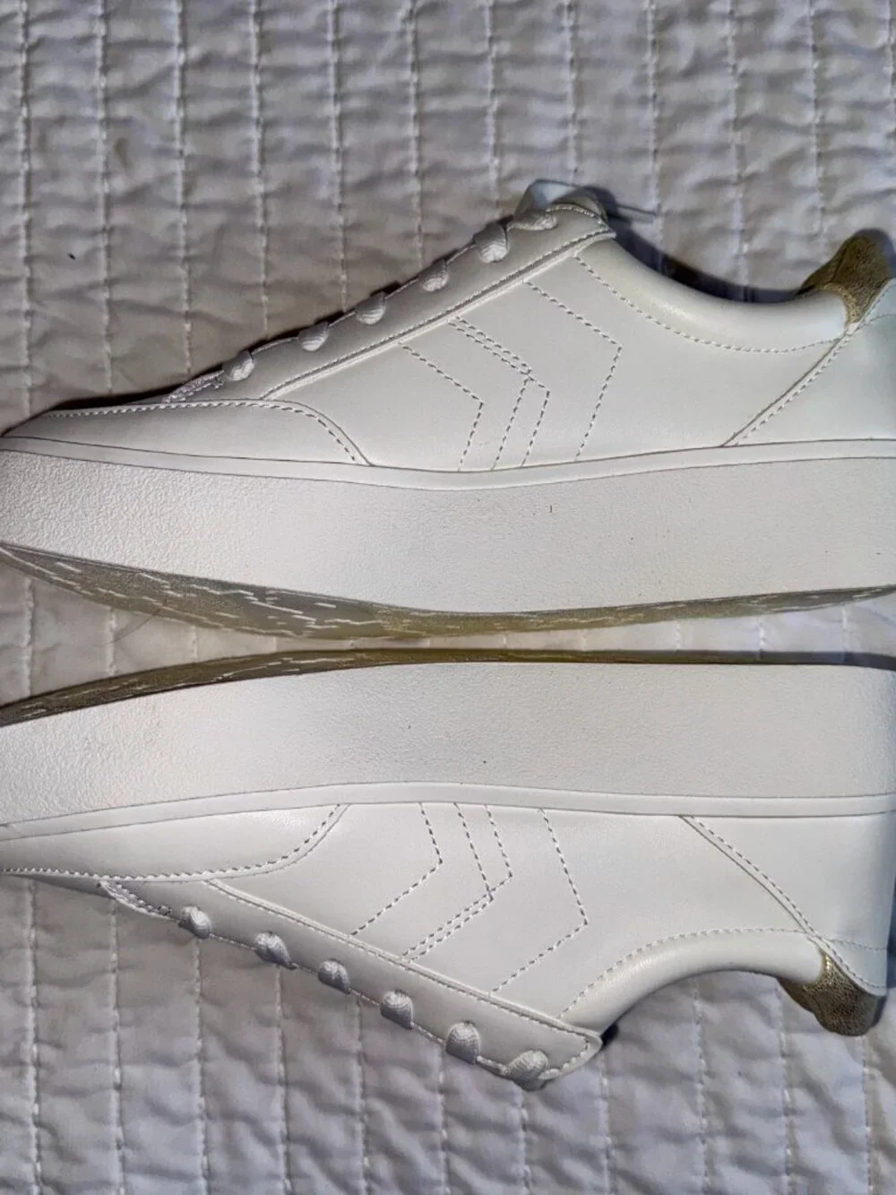 Dr. Scholl’s Madison Lace Sneakers White Gold Women’s Size 8M New in Box - Picture 2 of 8